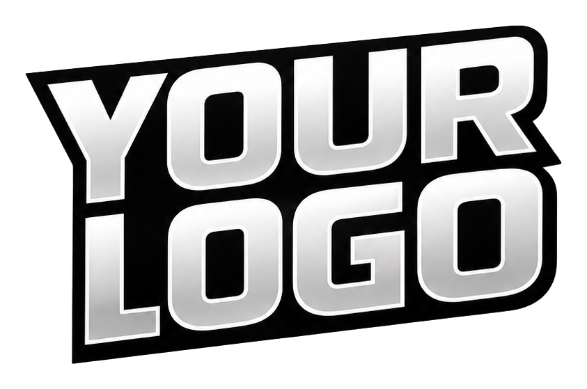 Demo creator logo used as an editable scene layer